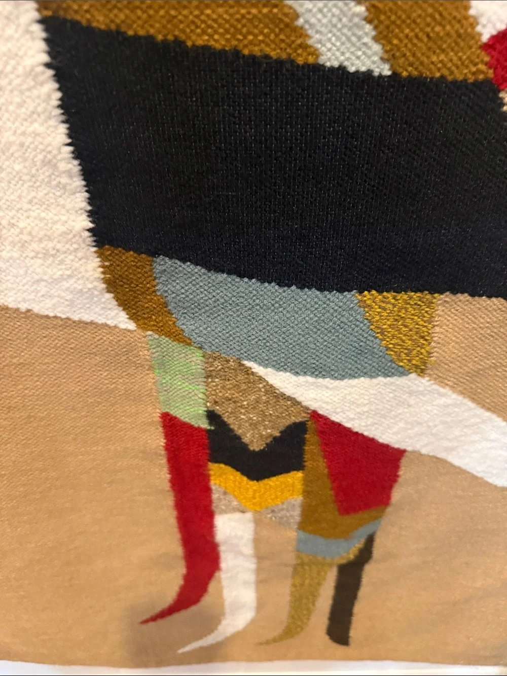 Vintage Ecuadorian Handwoven Parrot Wall Tapestry - Mid Century Modern